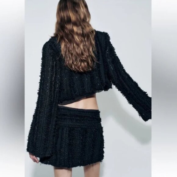 Zara Limited Edition Textured Cropped Jacket, NWT, M - Picture 2 of 16